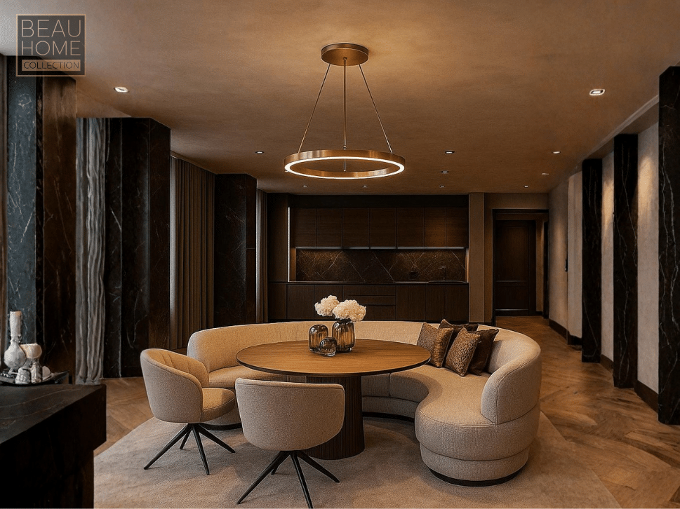 Ronde eetkamerbank Tilburg