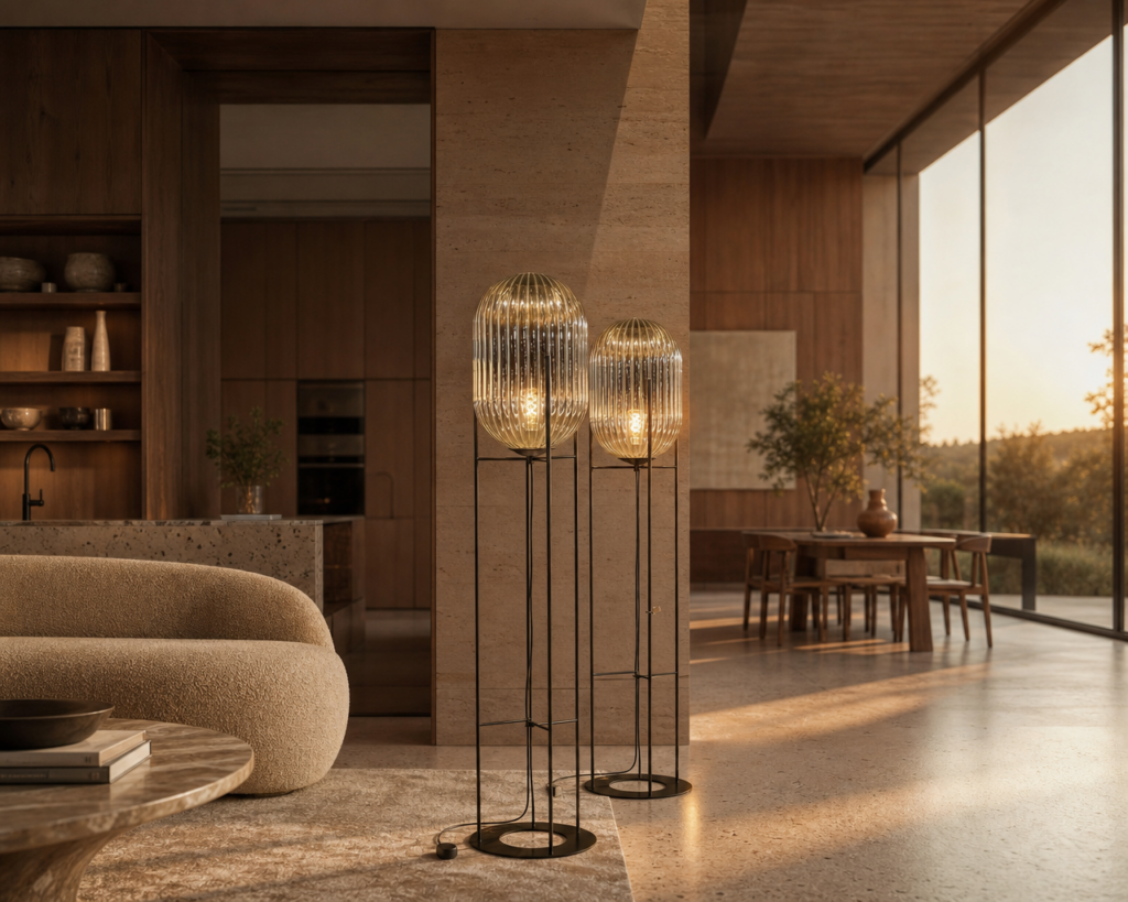 Vloerlamp Knokke in hotel chique stijl